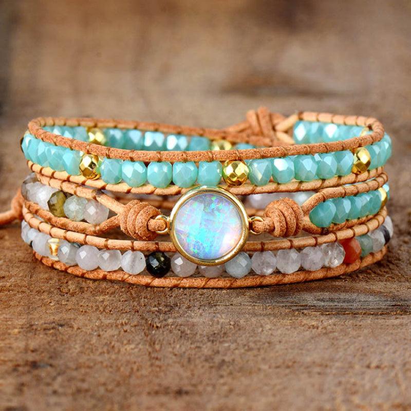 Opal Beaded Layered Bracelet Carauana Store