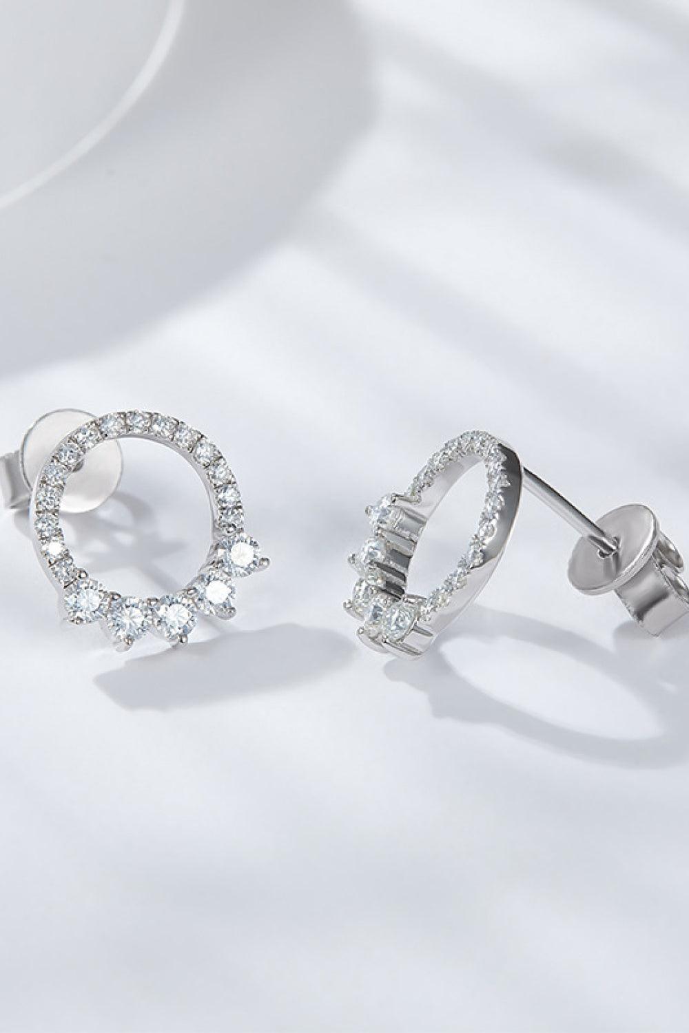 Moissanite Platinum-Plated Earrings Carauana Store