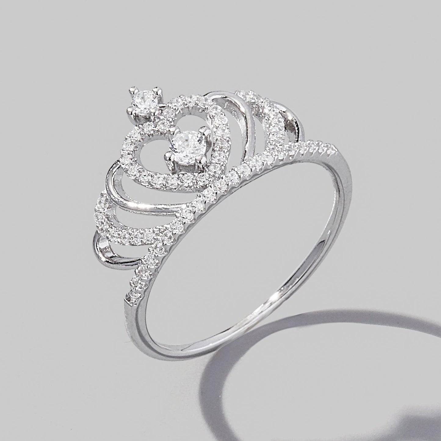 Crown Shape Zircon 925 Sterling Silver Ring Carauana Store