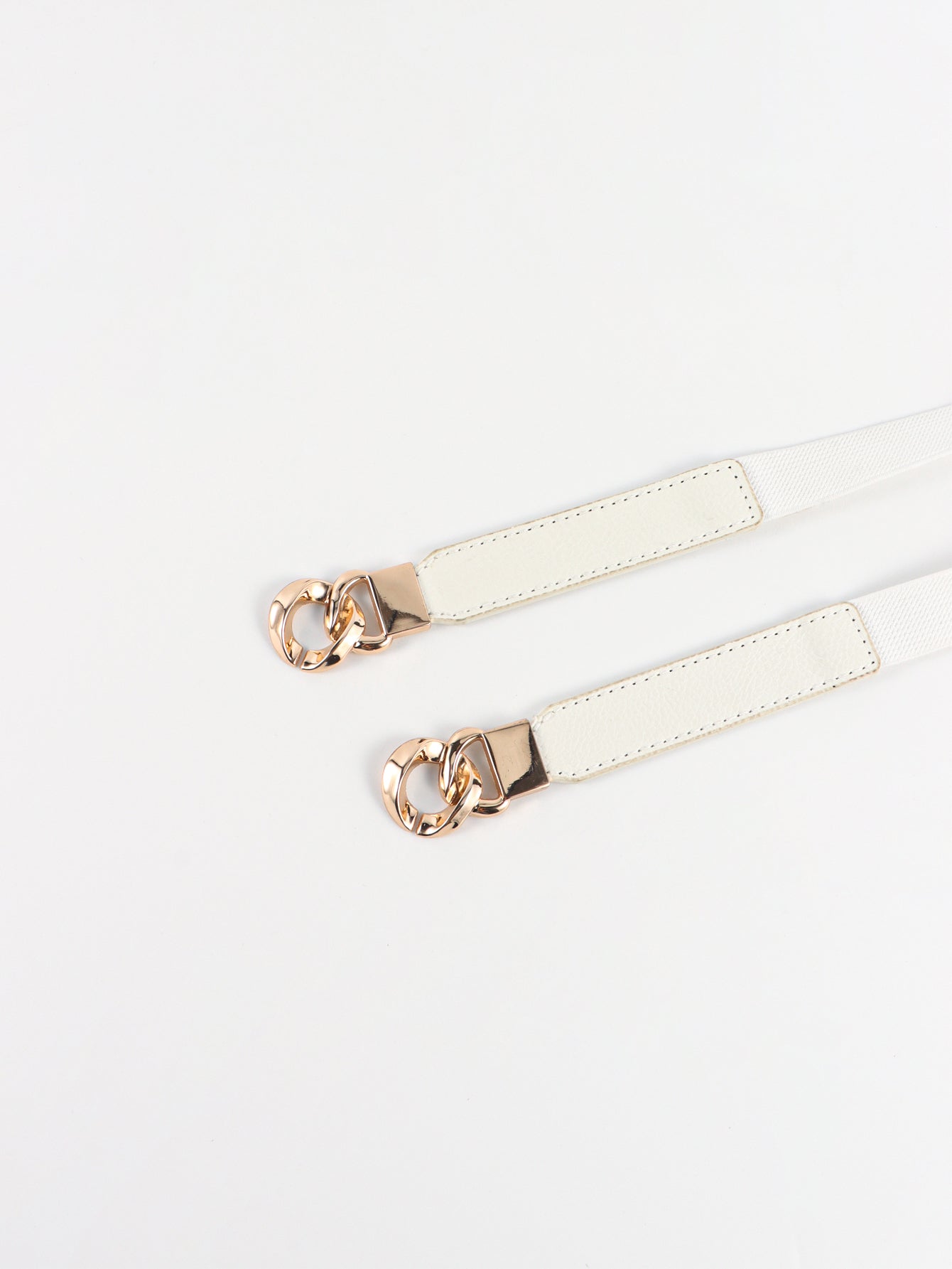 Zinc Alloy Buckle Elastic PU Belt Carauana Store