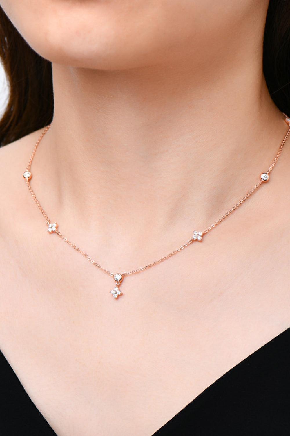 Moissanite 925 Sterling Silver Necklace Carauana Store