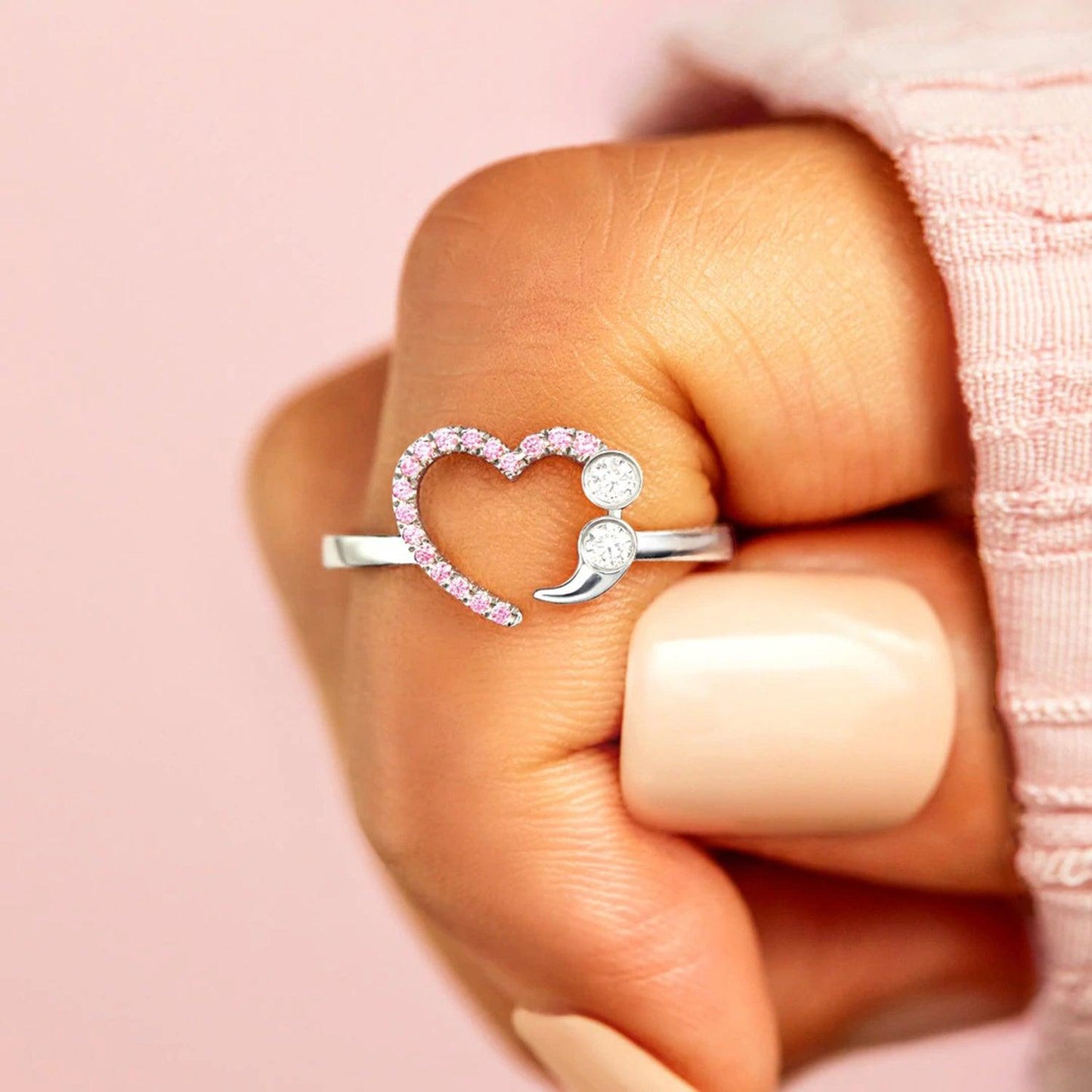 925 Sterling Silver Inlaid Zircon Ring Carauana Store