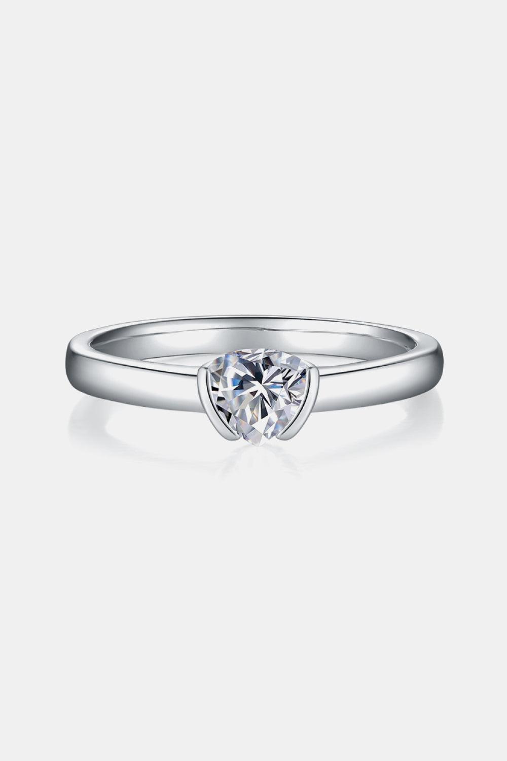 Moissanite 925 Sterling Silver Solitaire Ring Carauana Store
