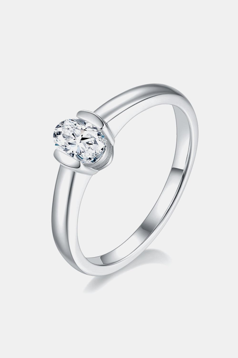 Moissanite 925 Sterling Silver Solitaire Ring Carauana Store