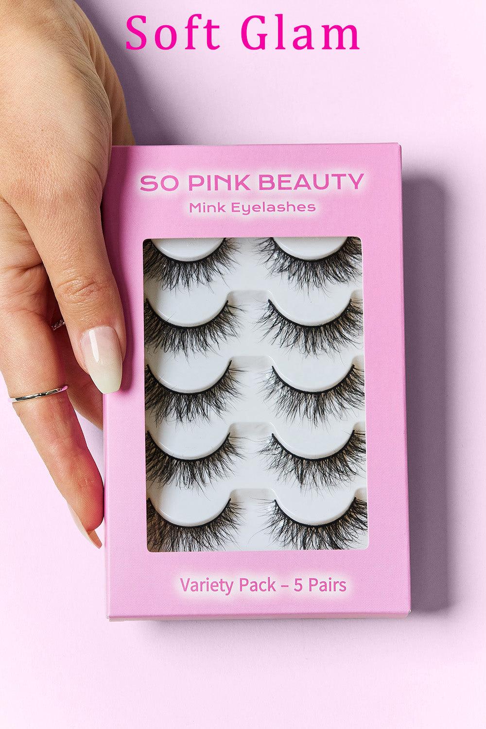 SO PINK BEAUTY Mink Eyelashes 5 Pairs Carauana Store