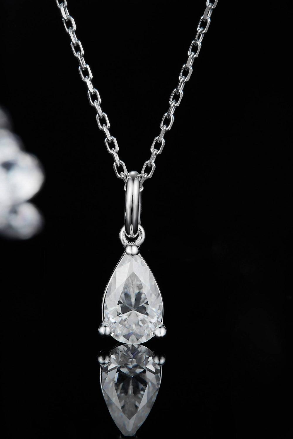 1 Carat Moissanite 925 Sterling Silver Necklace Carauana Store