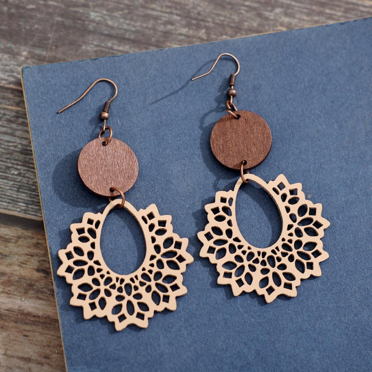 Geometric Cutout Dangle Earrings Carauana Store