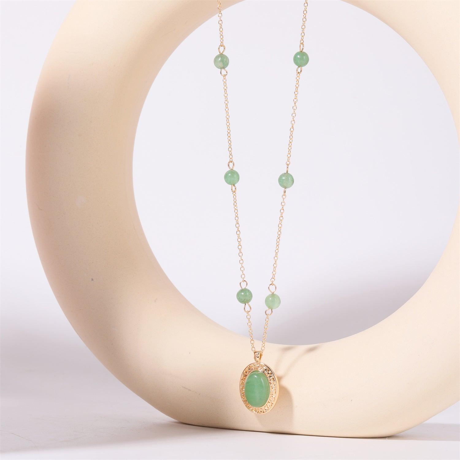 Copper Natural Crystal Pendant Necklace Carauana Store