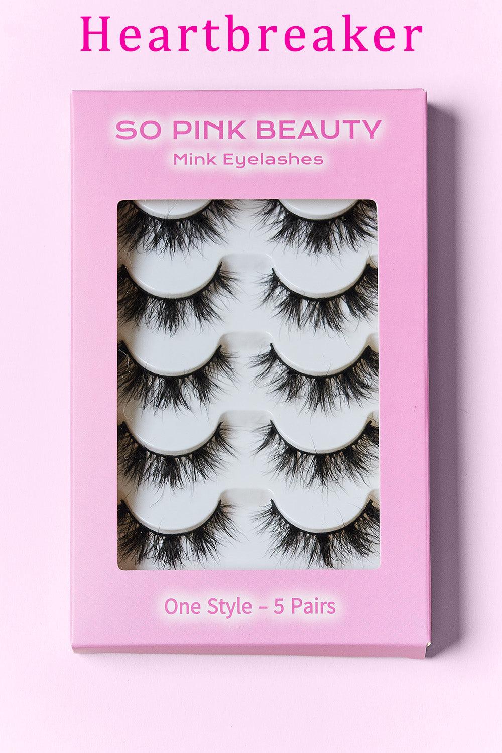 SO PINK BEAUTY Mink Eyelashes 5 Pairs Carauana Store
