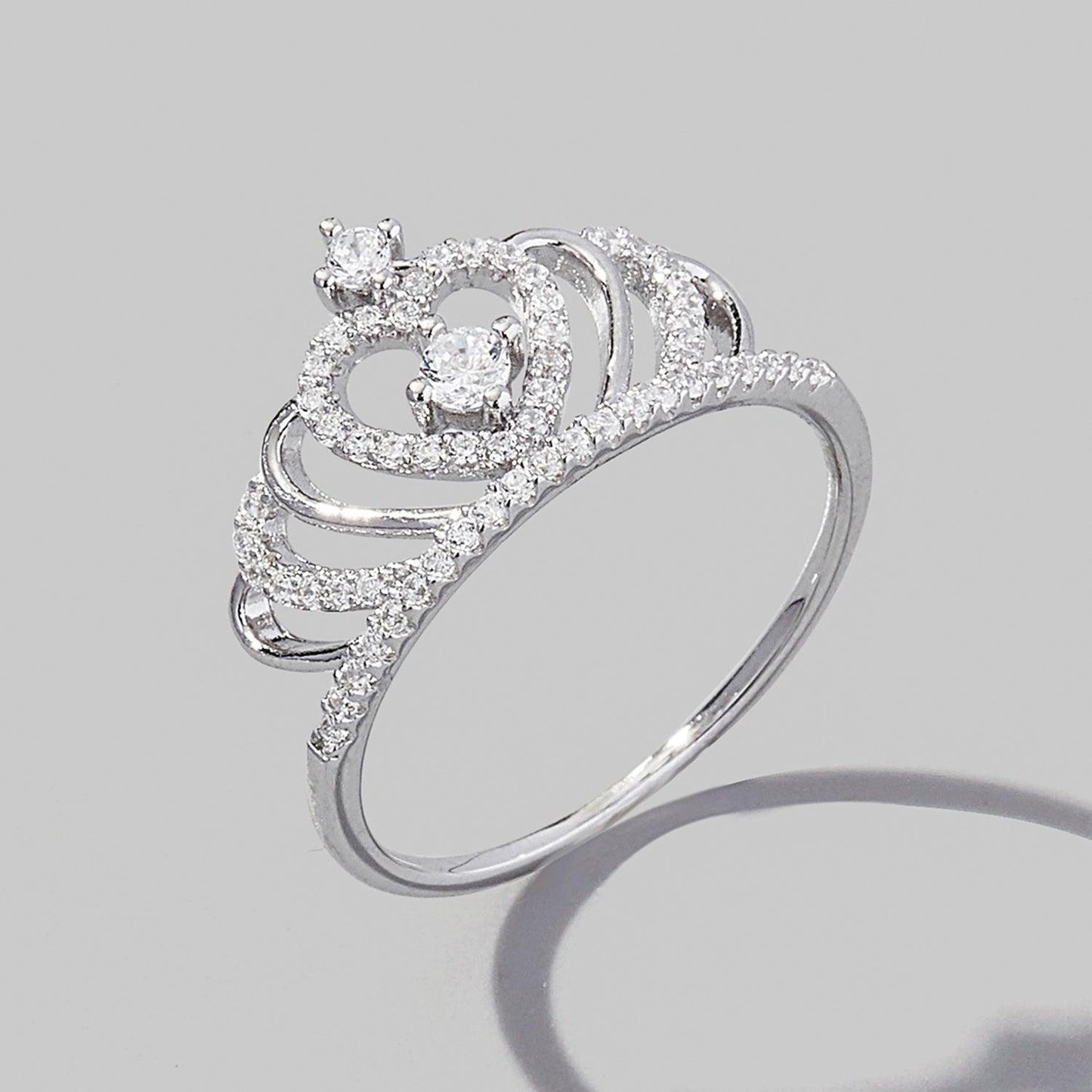 Crown Shape Zircon 925 Sterling Silver Ring Carauana Store