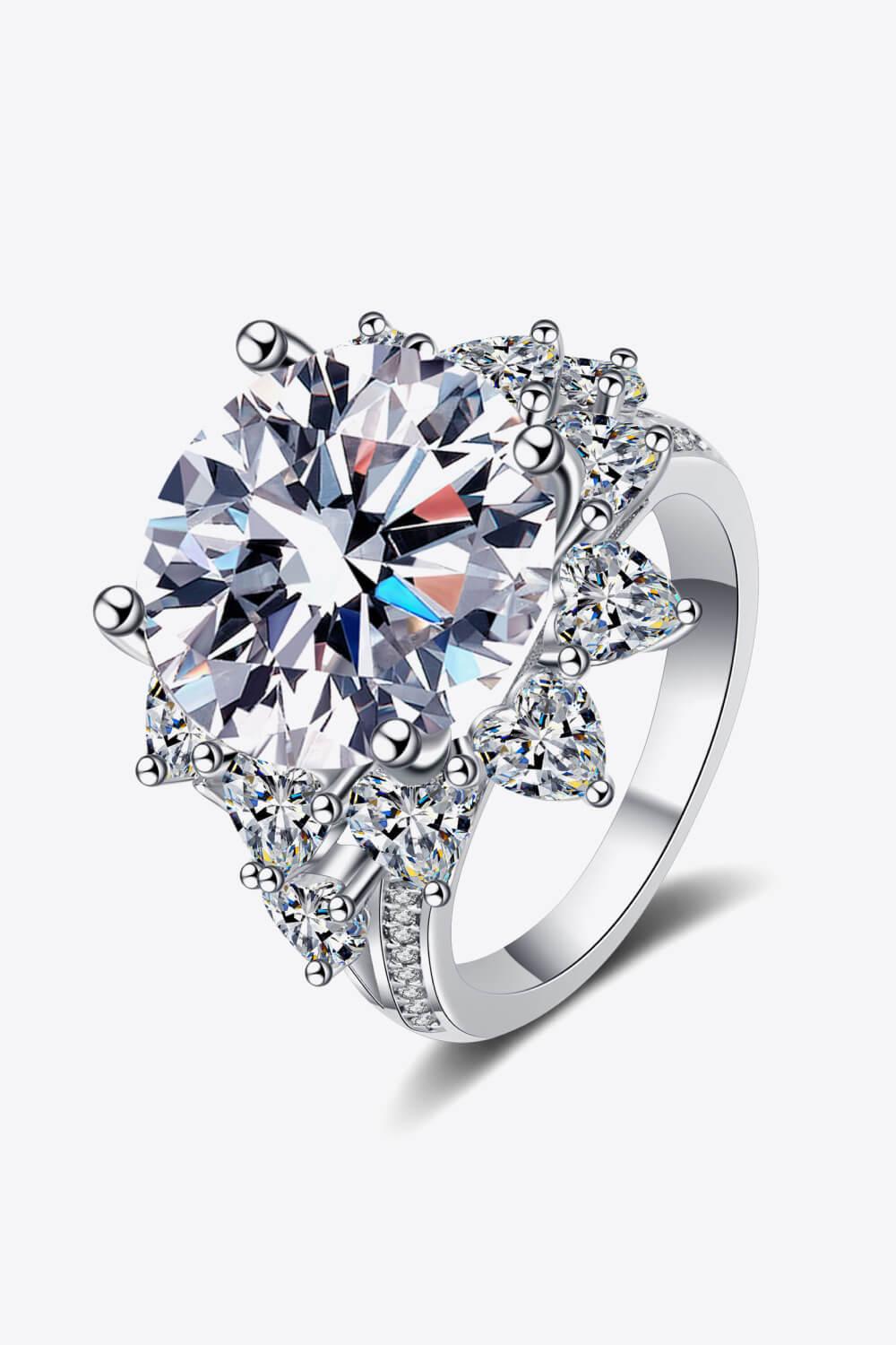 10 Carat Moissanite Flower-Shaped Ring Carauana Store