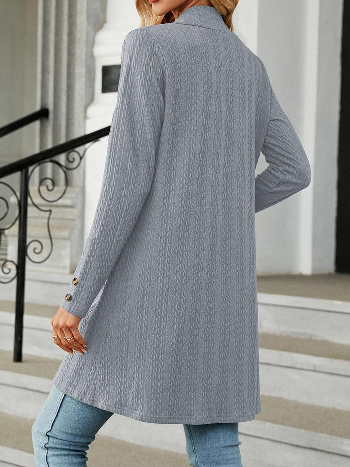 Open Front Long Sleeve Cardigan Carauana Store