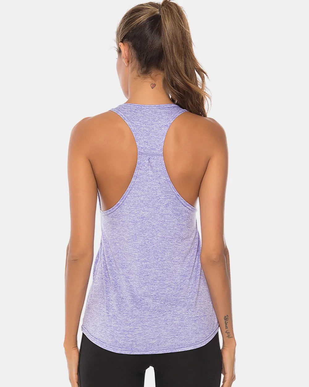 Full Size Scoop Neck Wide Strap Active Tank Carauana Store