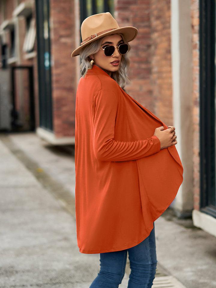 Open Front Long Sleeve Cardigan Carauana Store