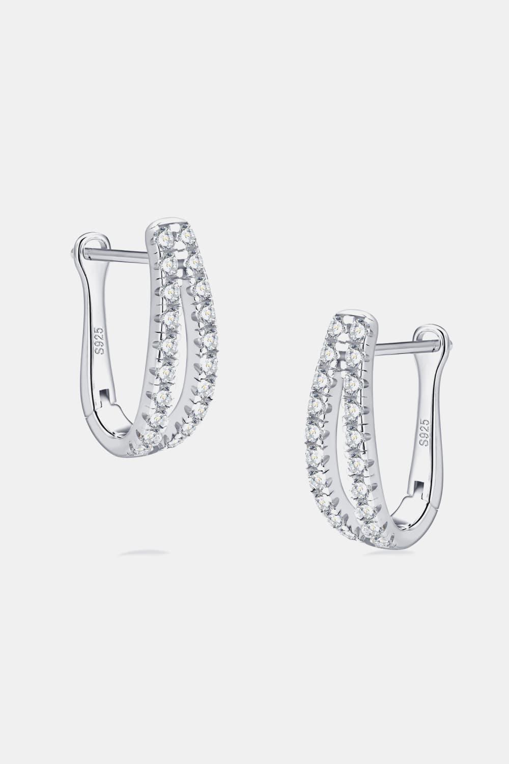 Moissanite 925 Sterling Silver Earrings Carauana Store