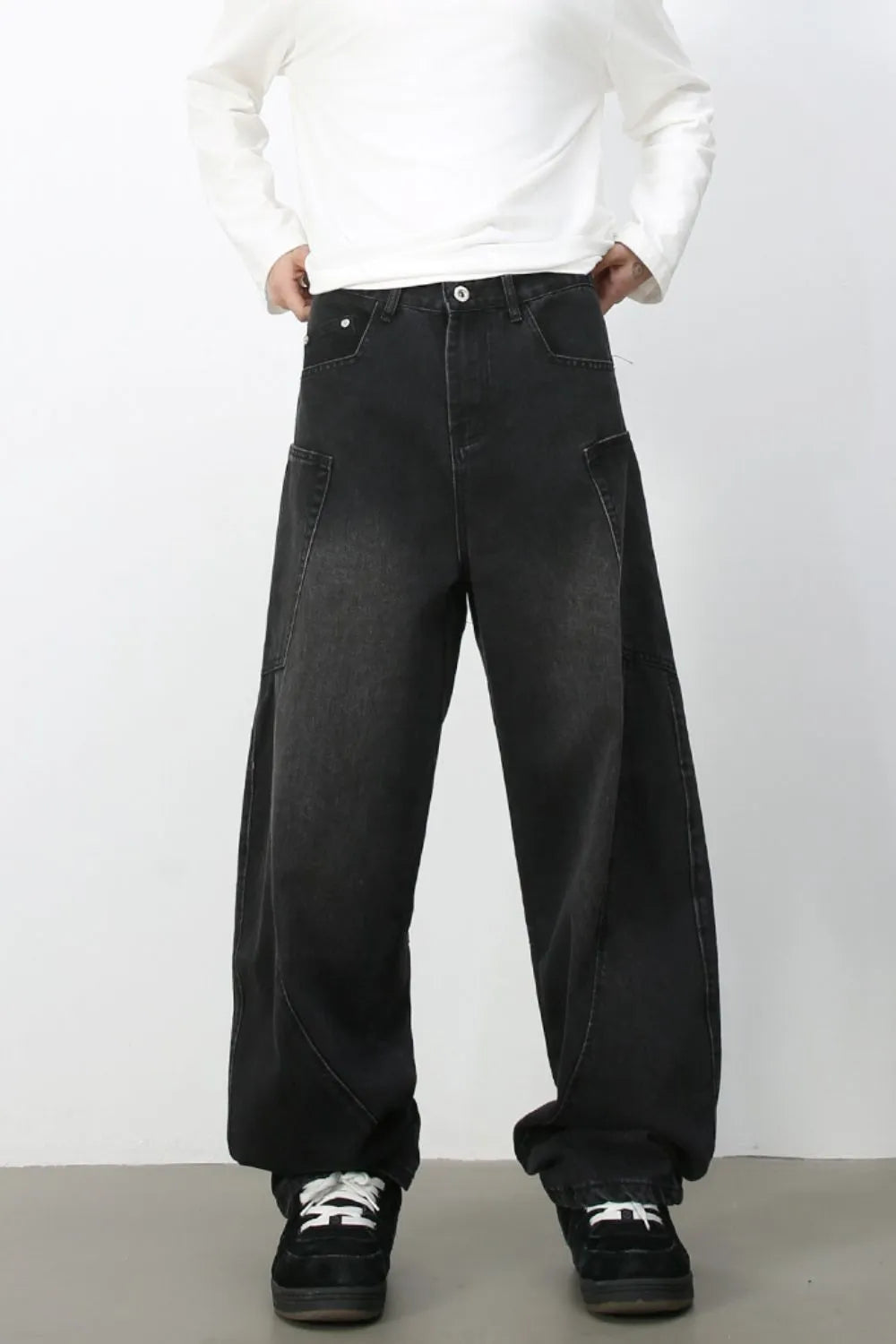 Men's Wide Leg Jeans with Pockets Carauana Store