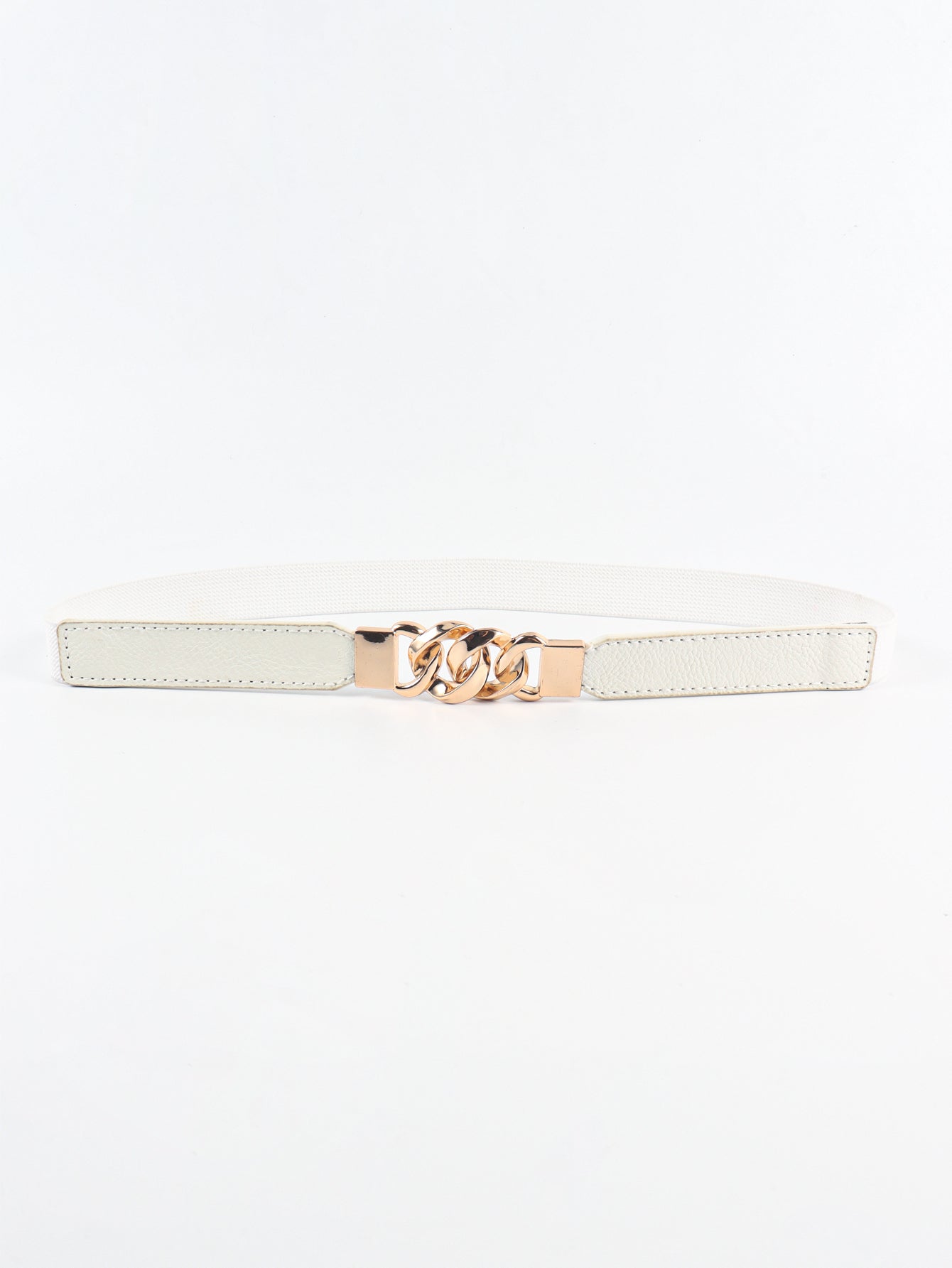 Zinc Alloy Buckle Elastic PU Belt Carauana Store
