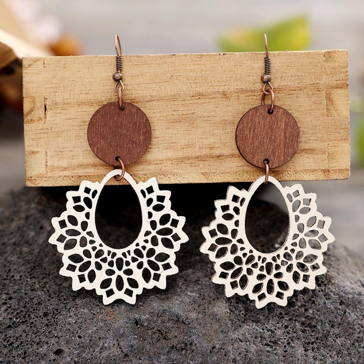 Geometric Cutout Dangle Earrings Carauana Store
