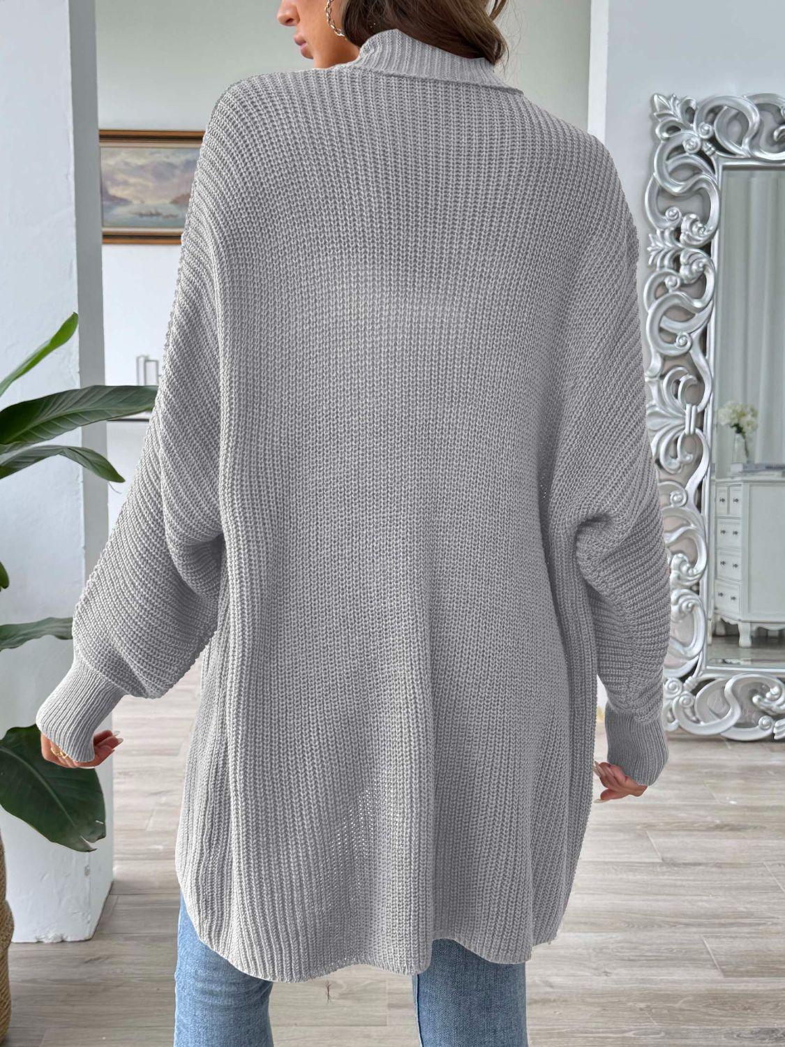 Open Front Long Sleeve Cardigan Carauana Store
