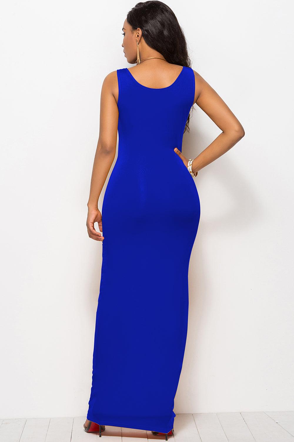 Scoop Neck Wide Strap Maxi Dress Carauana Store