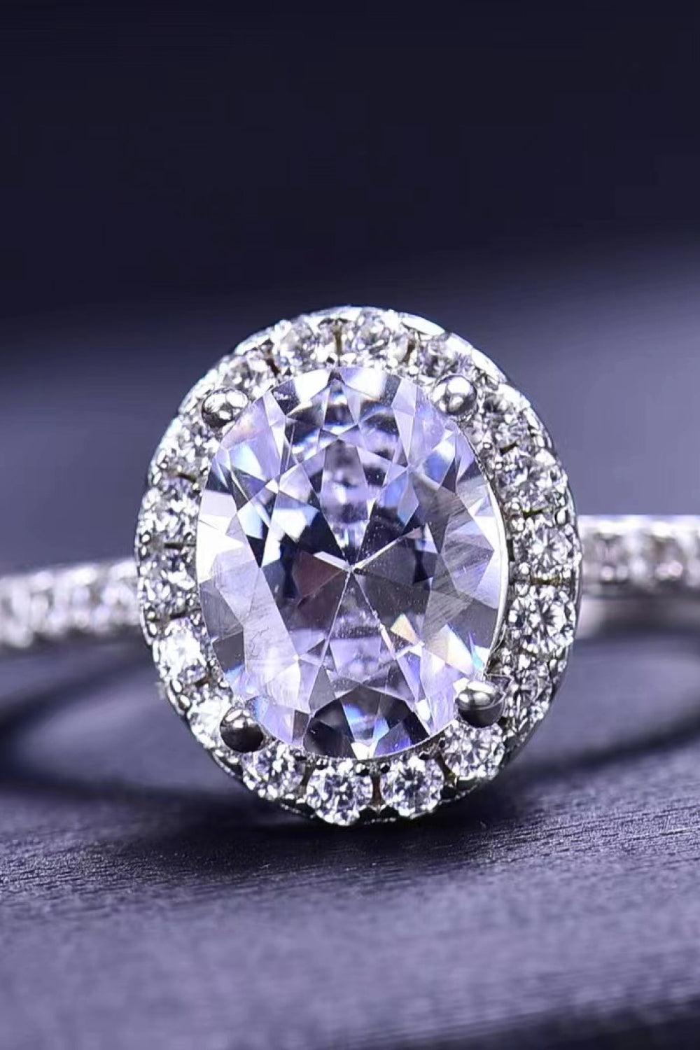 2 Carat Moissanite Platinum-Plated Ring Carauana Store