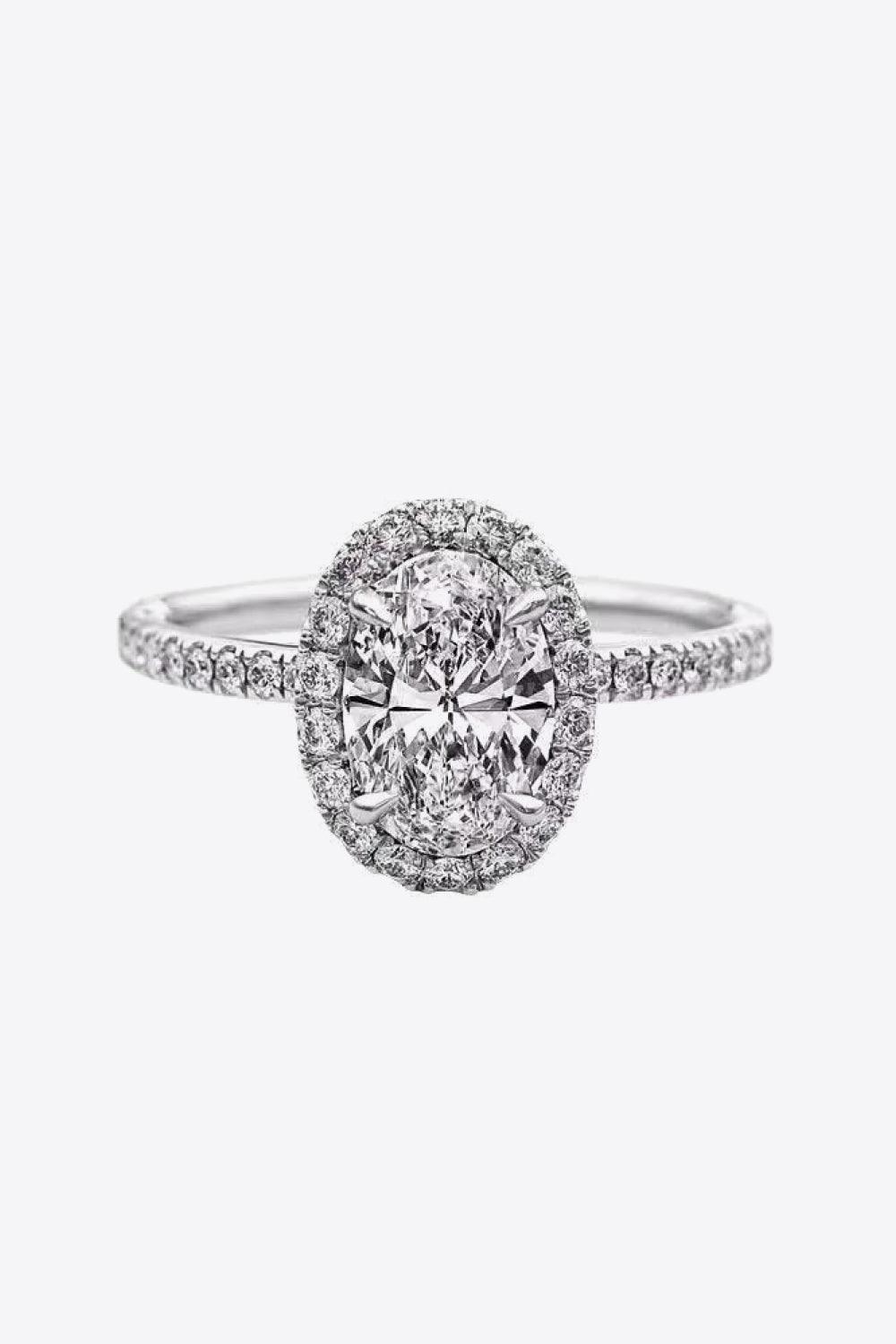 2 Carat Moissanite Platinum-Plated Ring Carauana Store