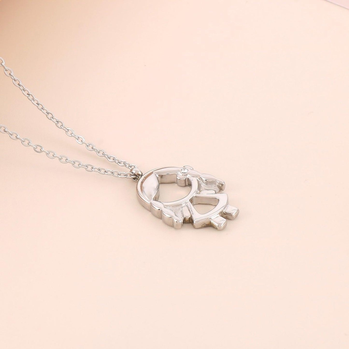 Pendant Rhinestone Stainless Steel Necklace Carauana Store