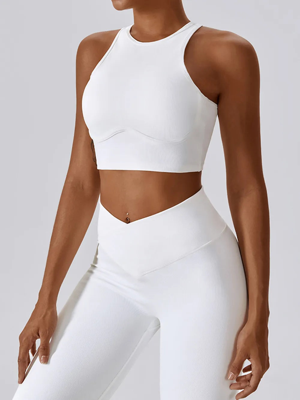 Basic Bae Cutout Racerback Active Tank Carauana Store
