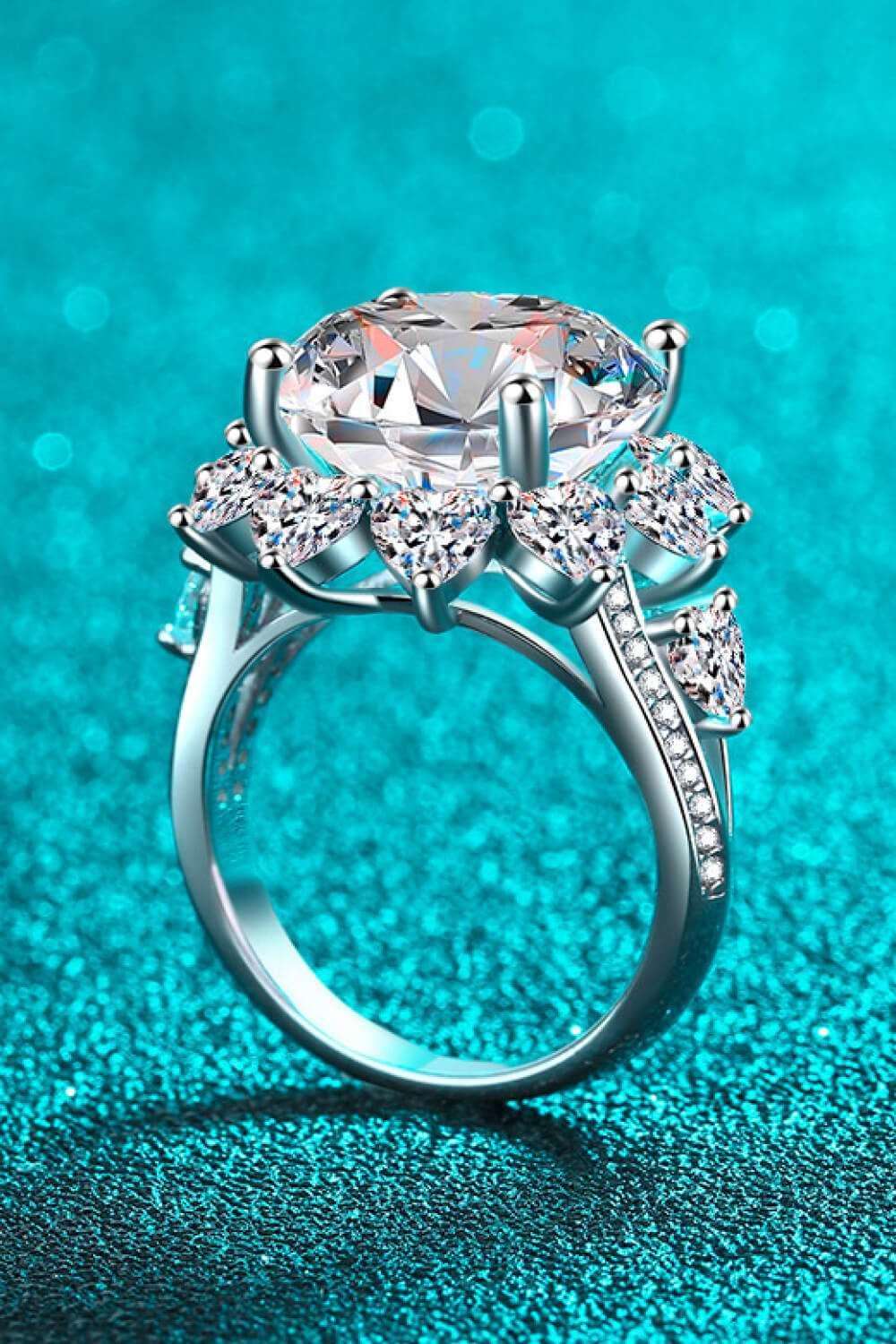 10 Carat Moissanite Flower-Shaped Ring Carauana Store