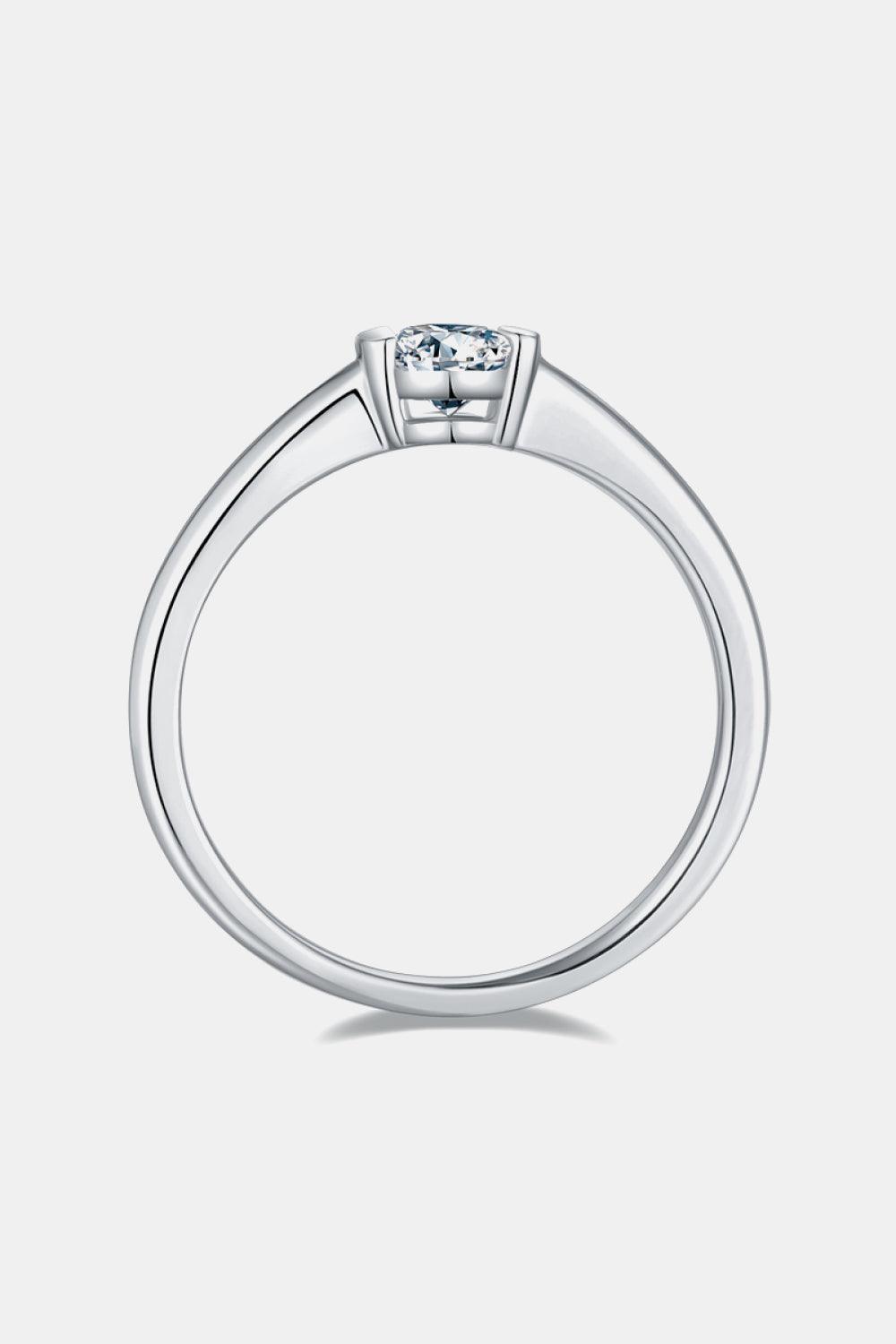 Moissanite 925 Sterling Silver Solitaire Ring Carauana Store