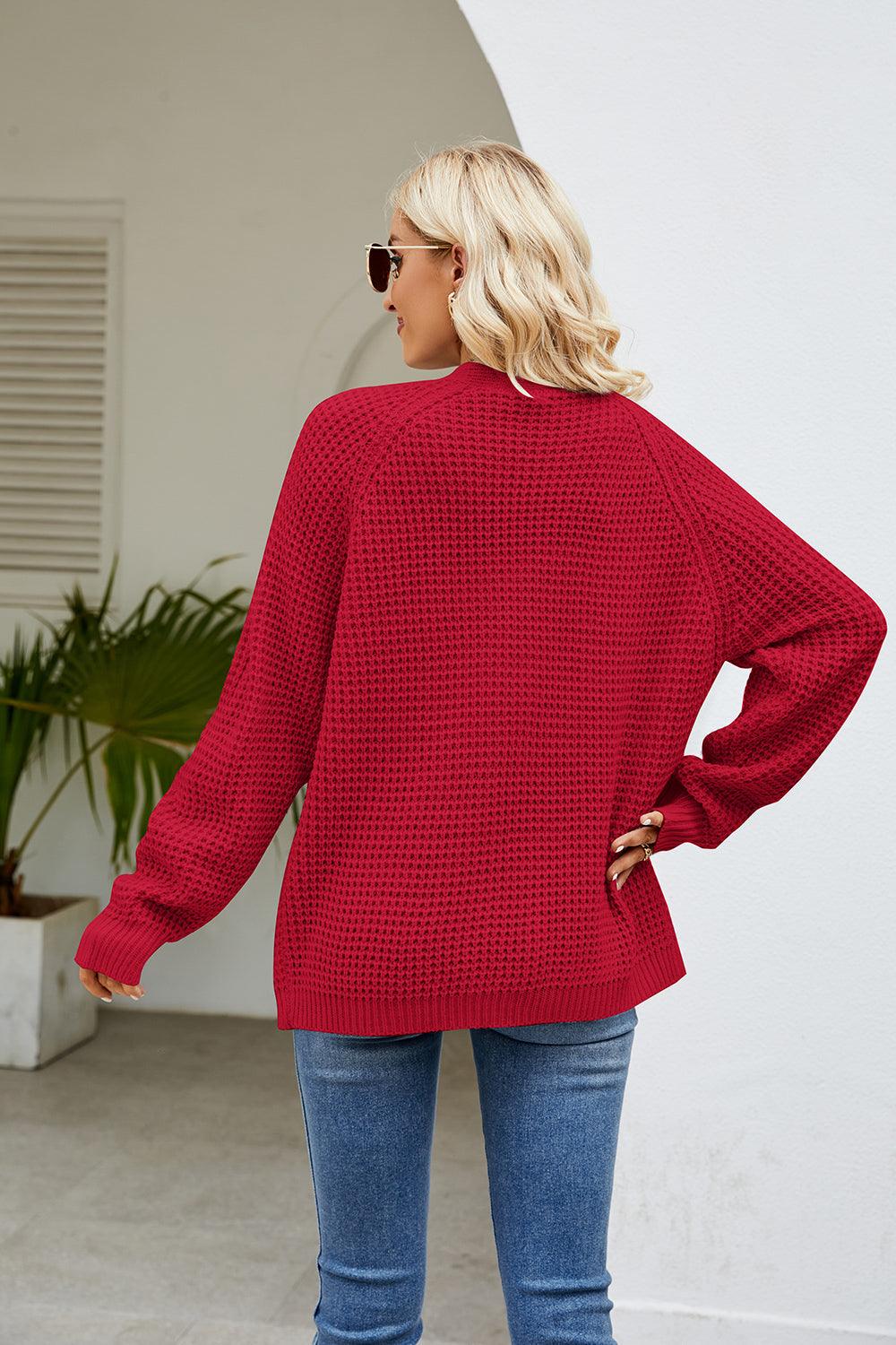 Open Front Long Sleeve Cardigan with Pockets Carauana Store