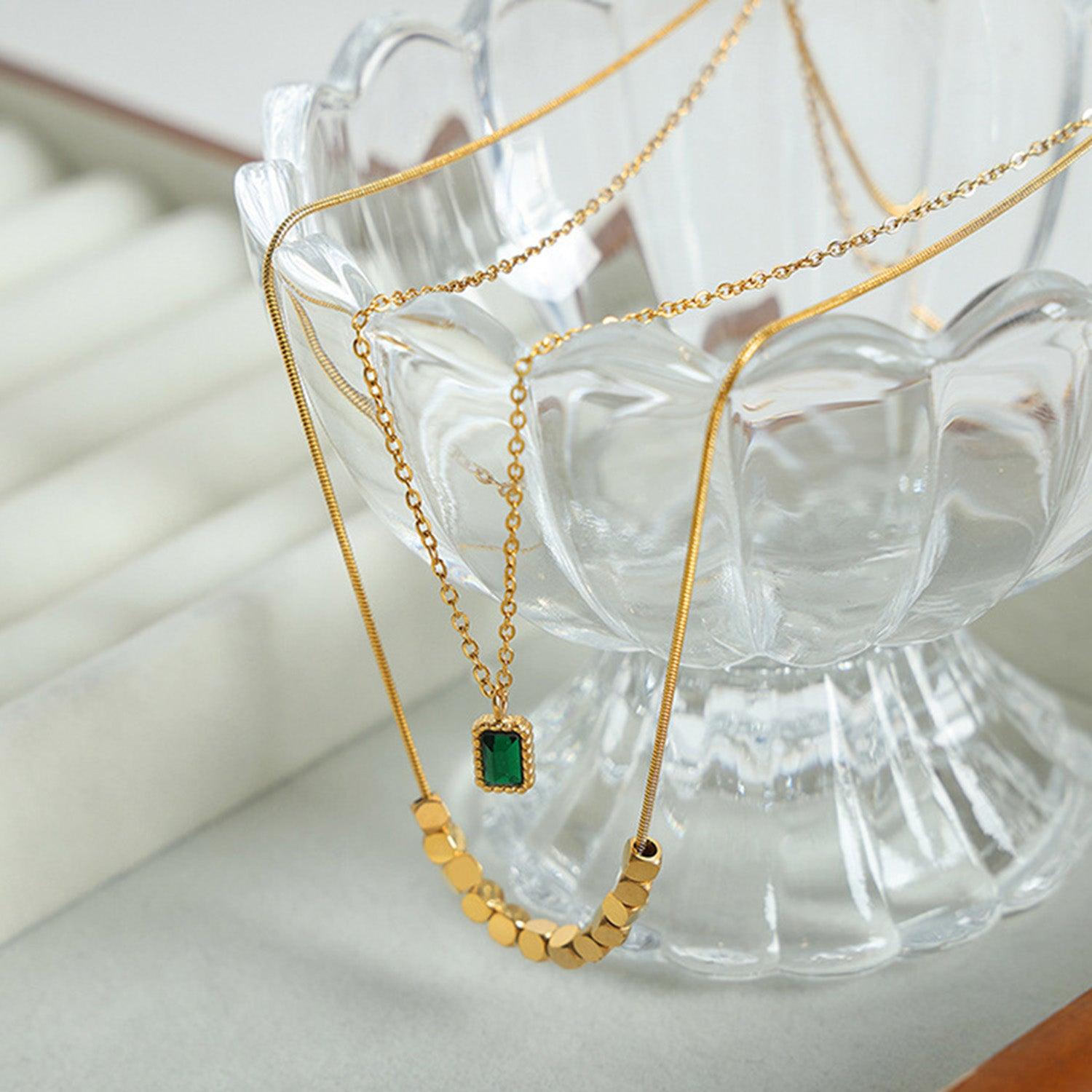 18K Gold-Plated Double-Layered Necklace Carauana Store