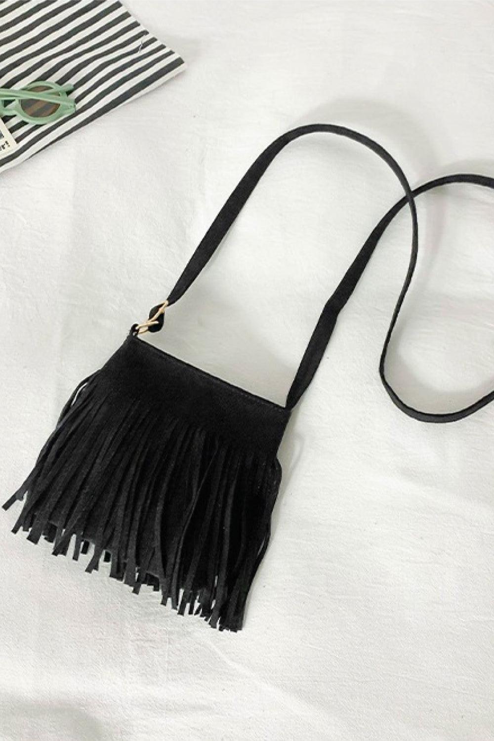 Adored PU Leather Crossbody Bag with Fringe Carauana Store