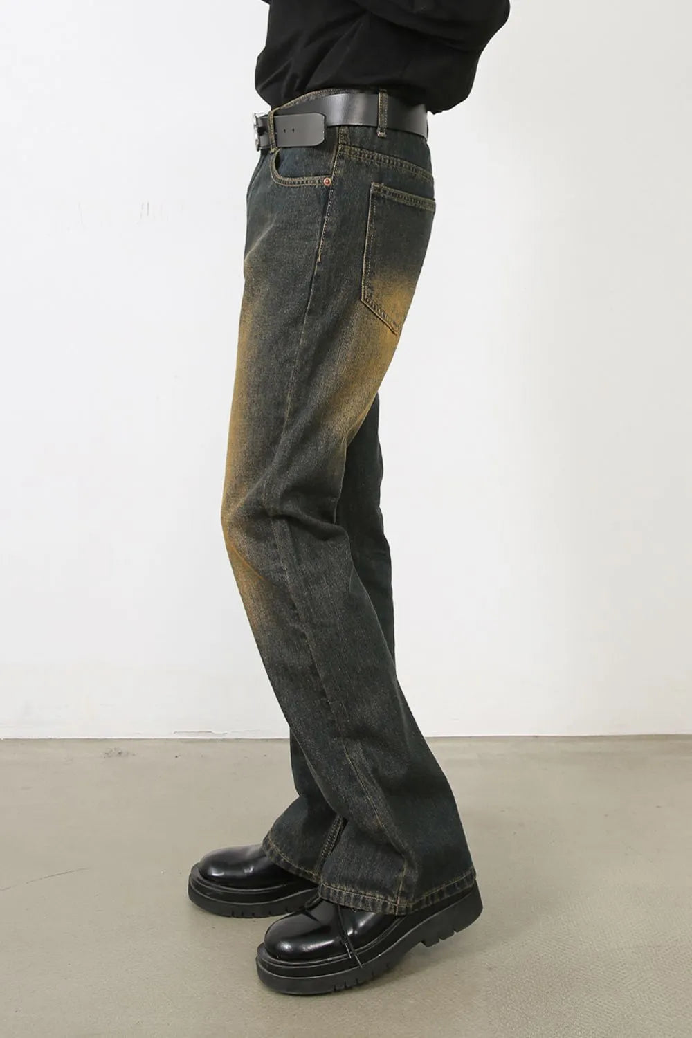Men's Washed Bootcut Jeans Carauana Store