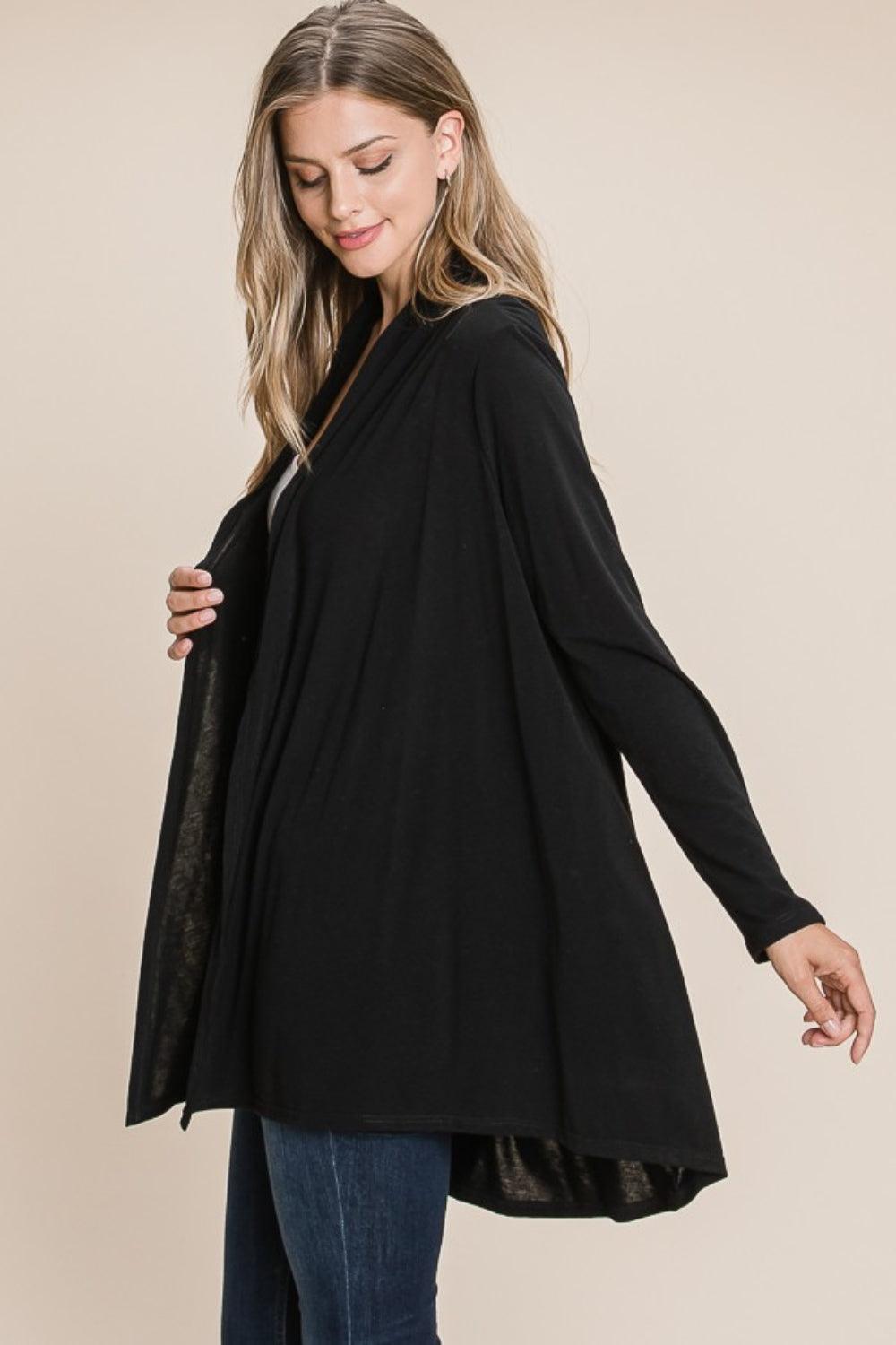 BOMBOM Open Front Long Sleeve Cardigan Carauana Store