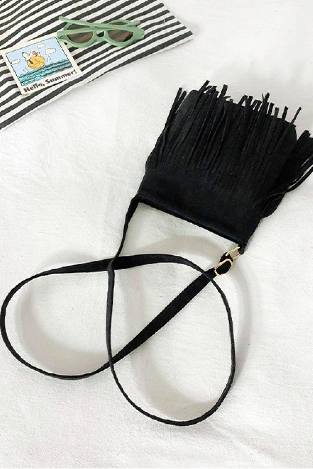 Adored PU Leather Crossbody Bag with Fringe Carauana Store