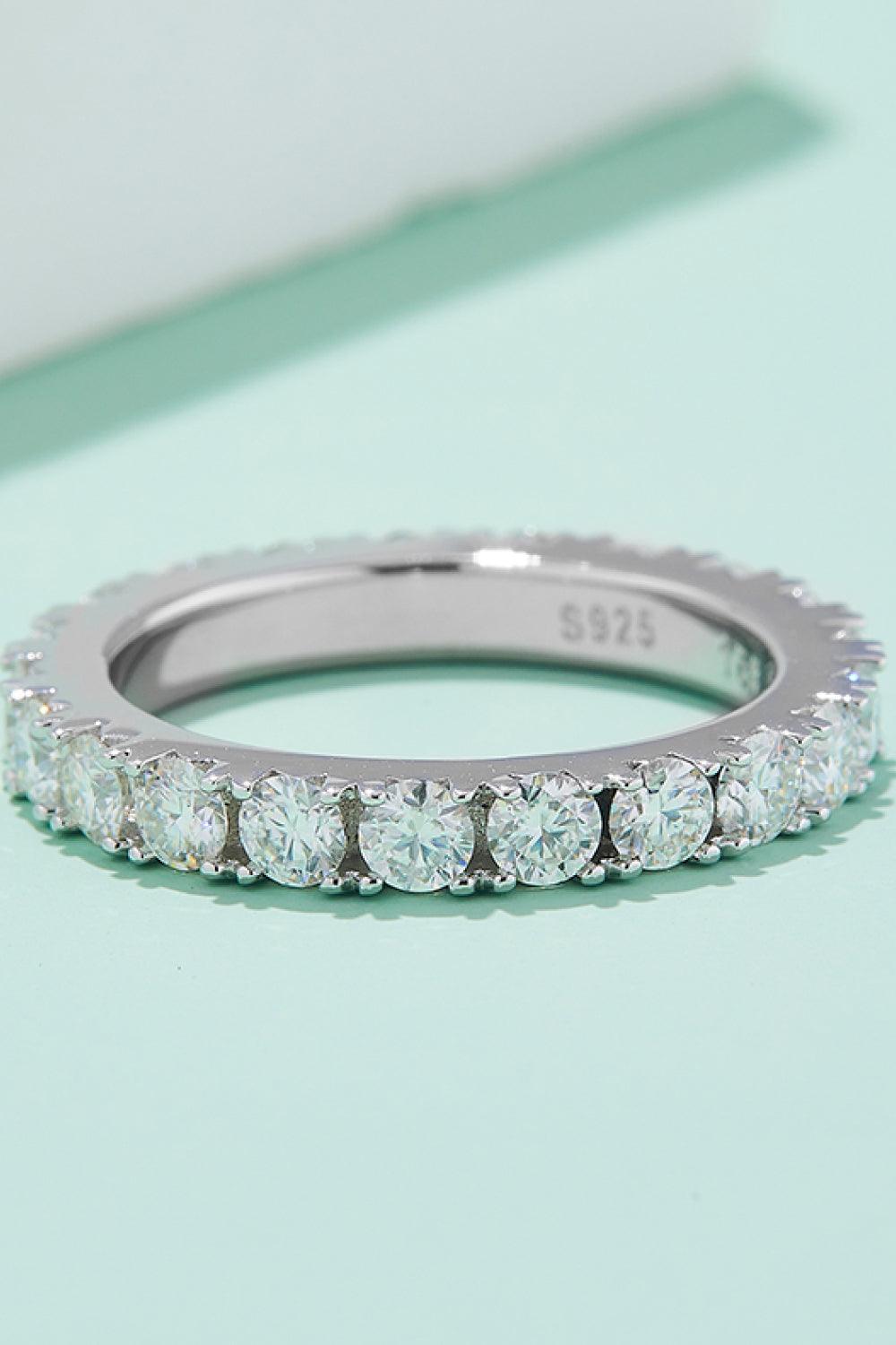 2.3 Carat Moissanite 925 Sterling Silver Eternity Ring Carauana Store