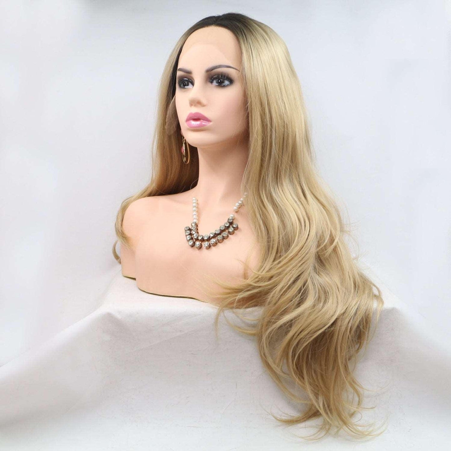 13*3" Lace Front Wigs Synthetic Long Wavy 24" 130% Density Carauana Store