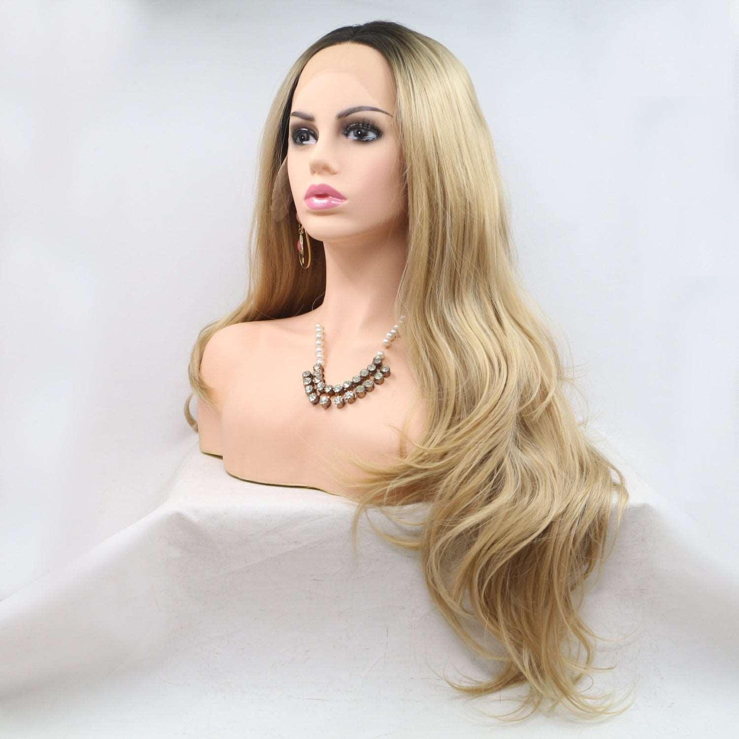 13*3" Lace Front Wigs Synthetic Long Wavy 24" 130% Density Carauana Store