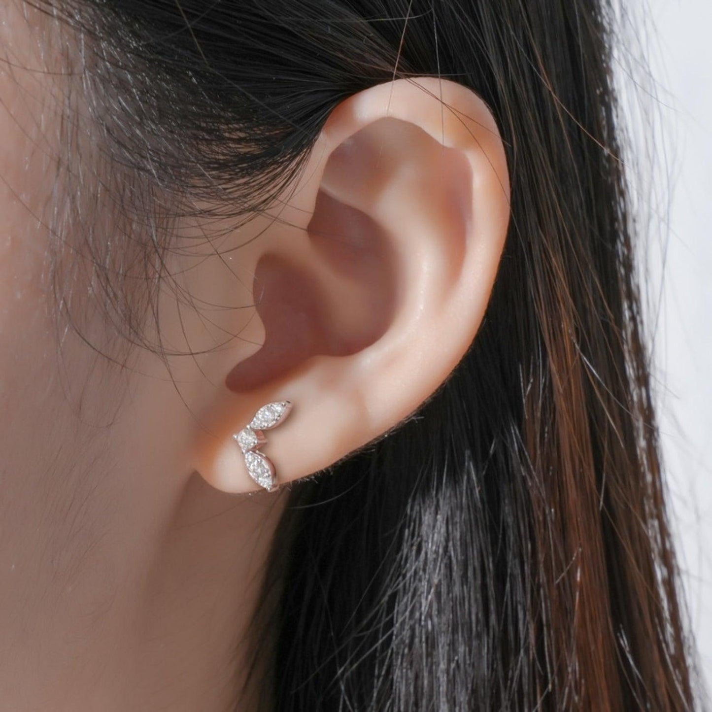 Moissanite 925 Sterling Silver Stud Earrings Carauana Store