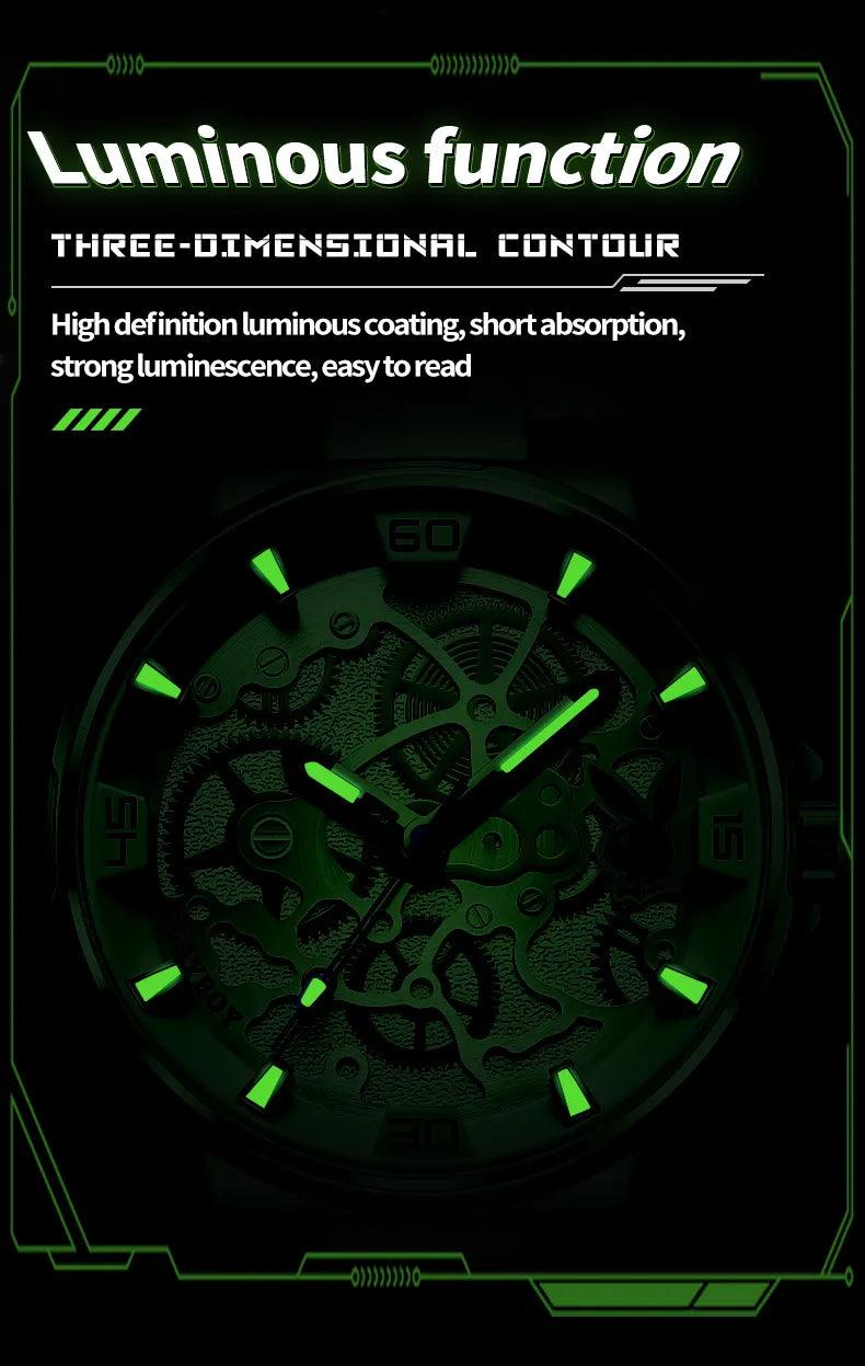 American PlayBoy Fashion Casual Men's Watch - Luxury Waterproof Luminous Quartz Wristwatch High Quality Carauana Store