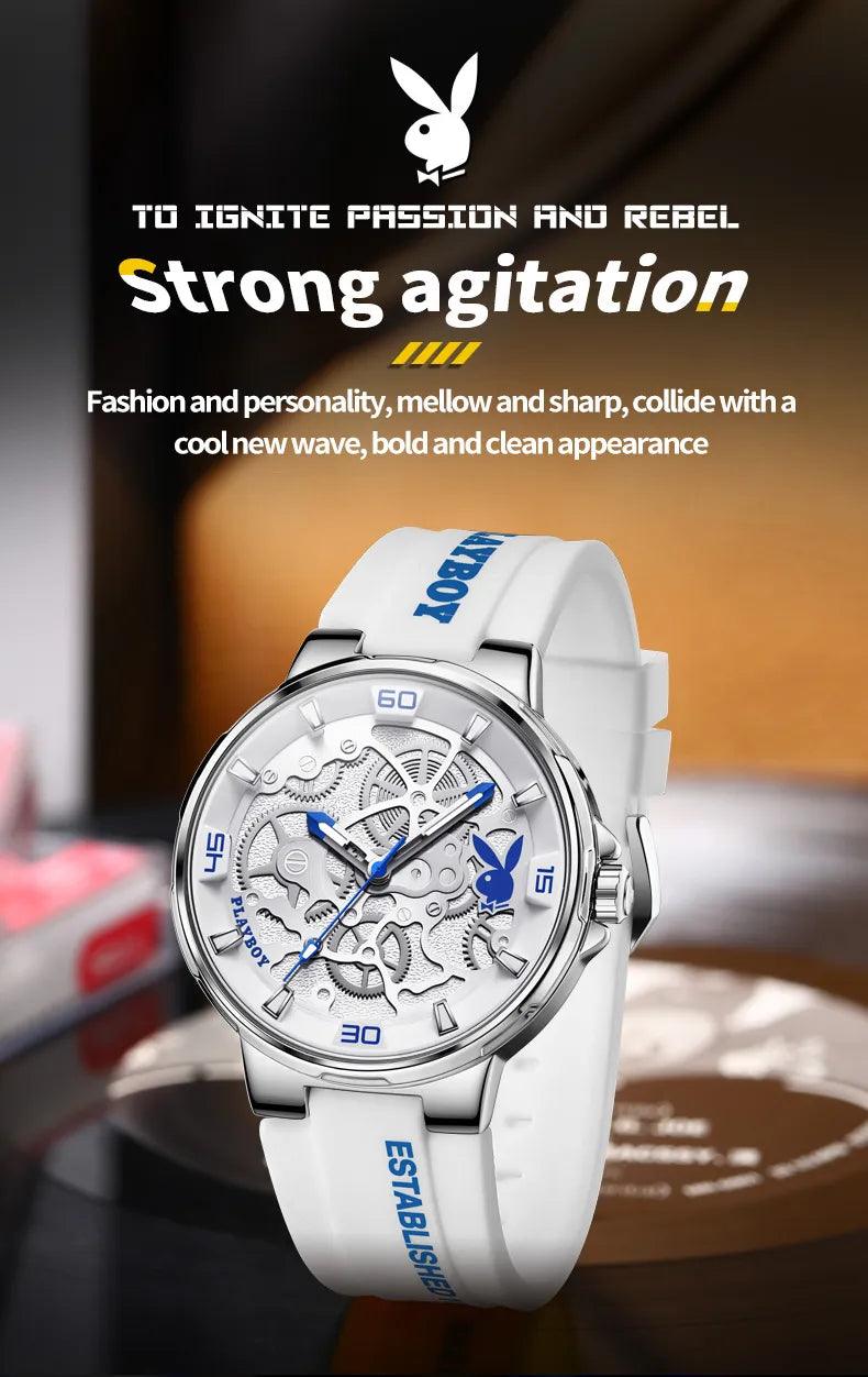American PlayBoy Fashion Casual Men's Watch - Luxury Waterproof Luminous Quartz Wristwatch High Quality Carauana Store