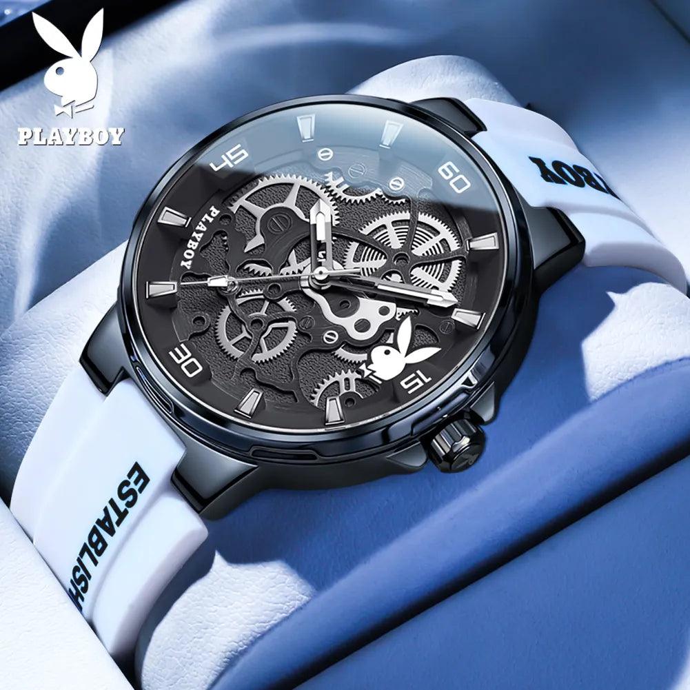 American PlayBoy Fashion Casual Men's Watch - Luxury Waterproof Luminous Quartz Wristwatch High Quality Carauana Store