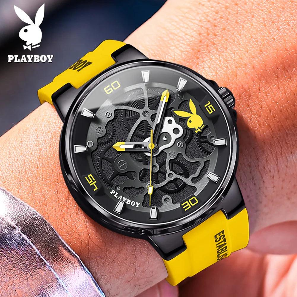 American PlayBoy Fashion Casual Men's Watch - Luxury Waterproof Luminous Quartz Wristwatch High Quality Carauana Store