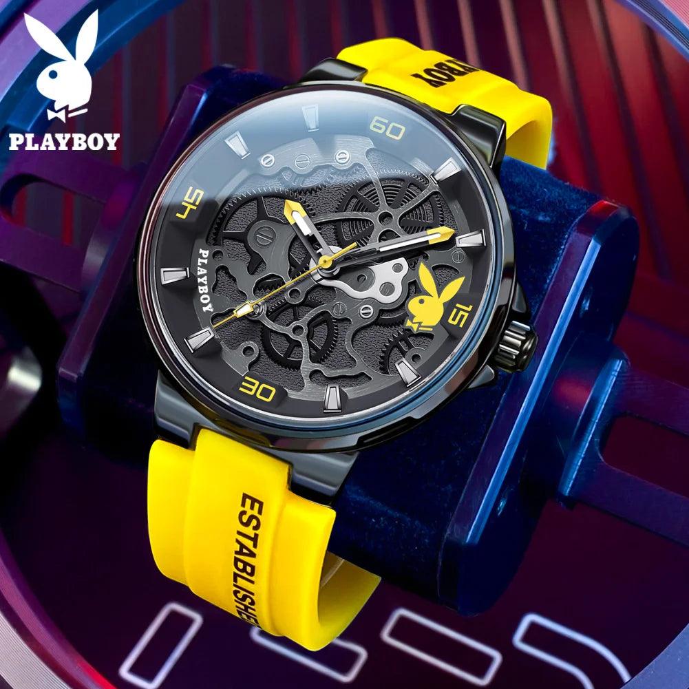 American PlayBoy Fashion Casual Men's Watch - Luxury Waterproof Luminous Quartz Wristwatch High Quality Carauana Store