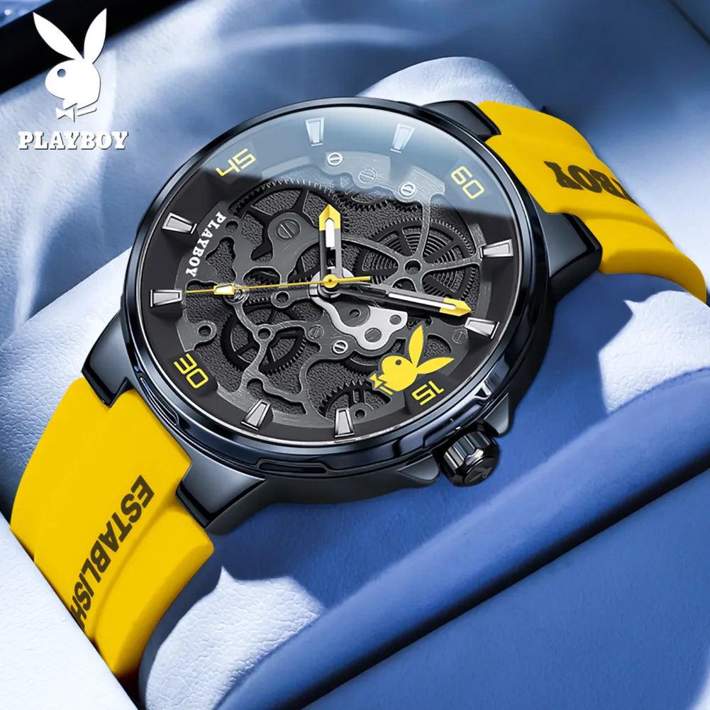 American PlayBoy Fashion Casual Men's Watch - Luxury Waterproof Luminous Quartz Wristwatch High Quality Carauana Store