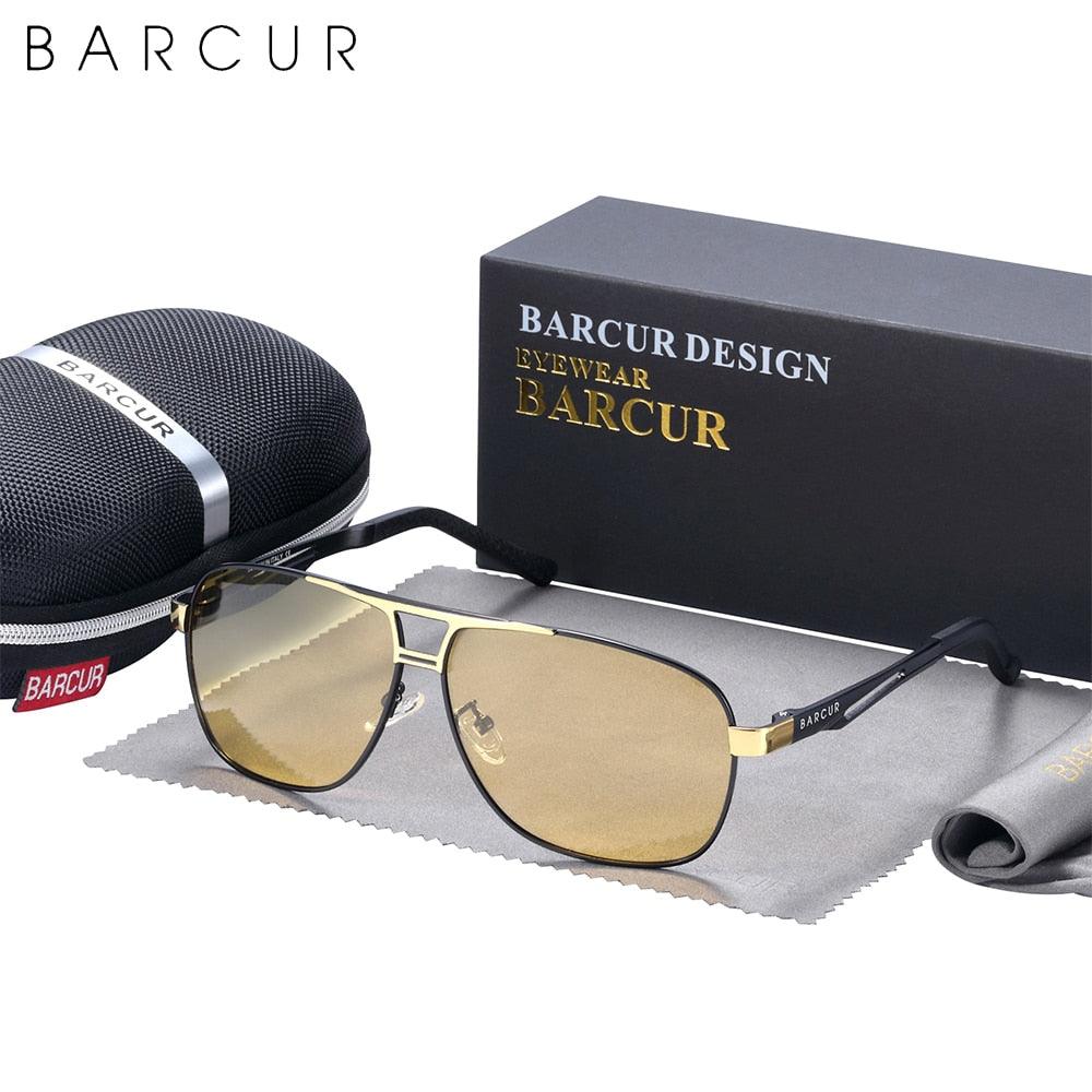 BARCUR Pilot Night View Sunglasses Polarized Carauana Store