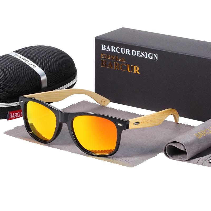 BARCUR Polarized Glasses Bamboo Wood Carauana Store