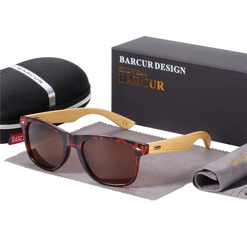 BARCUR Polarized Glasses Bamboo Wood Carauana Store