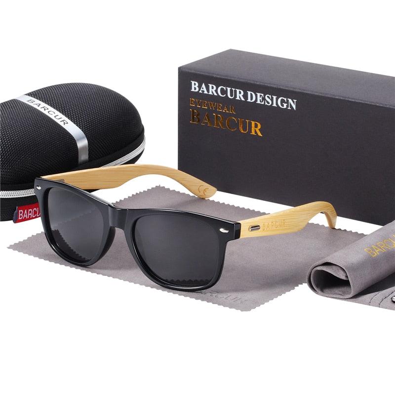 BARCUR Polarized Glasses Bamboo Wood Carauana Store